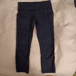 Lululemon Wunder Under Crop Hi-Rise Daisy Dust Illuminight Black Size 6.